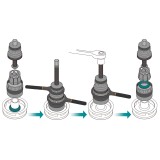 Beta 1531/C7 Kit estrazione anello interno cuscinetto ruota dal mozzo 015310107