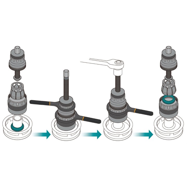 Beta 1531/C7 Kit estrazione anello interno cuscinetto ruota dal mozzo 015310107
