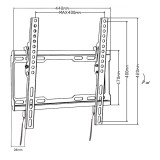 Maclean TV MC-412 staffa a parete 32 -70 VESA 400x400 45kg inclinabile universale regolabile livella di precisione accessori di 