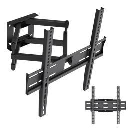 Maclean TV supporto / staffa max VESA 400x400 32-70 fino a 40 kg nero regolazione inclinazione +12°–-12° e regolazione rotazione