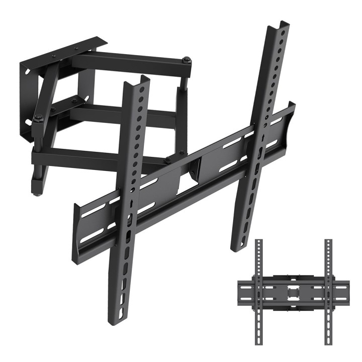 Maclean TV supporto / staffa max VESA 400x400 32-70 fino a 40 kg nero regolazione inclinazione +12°–-12° e regolazione rotazione