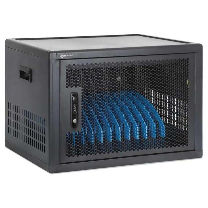 Manhattan Armadietto di ricarica per laptop da scrivania (o carrello) tramite USB-C 65W 16 12 scomparti idoneo per laptop USB-C 