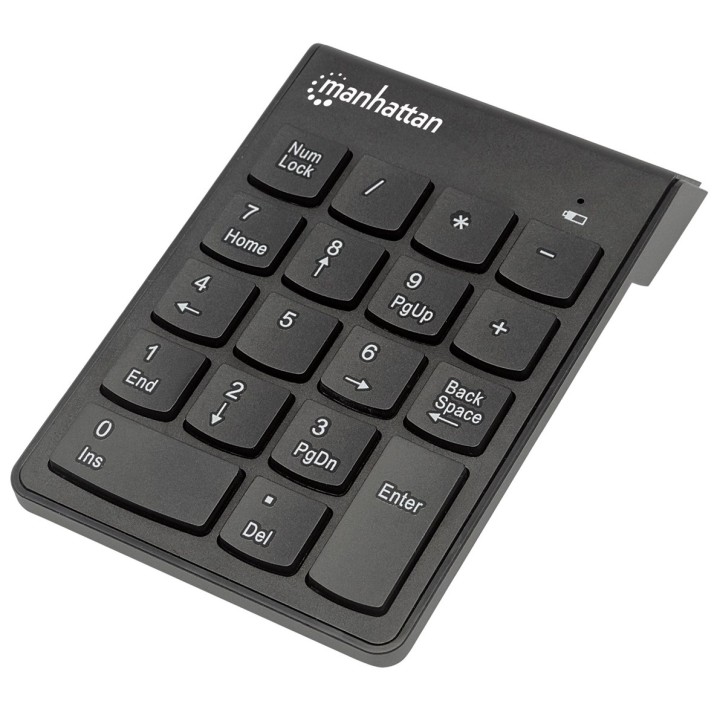 Manhattan Tastierino numerico wireless (2.4GHz) USB-A ricevitore micro 18 tasti a dimensione intera interruttori a membrana gest