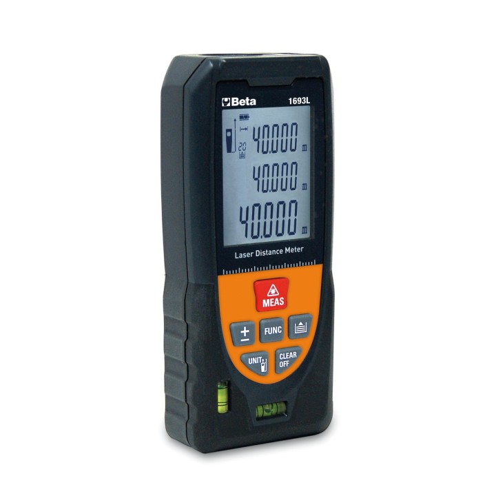 Beta 1693L 40 Misuratore di distanza laser, multifunzione 40 metri con livelle di posizionamento 016930040