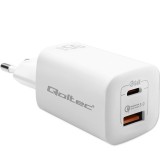 Qoltec 50765 caricatore dispositivi mobili laptop console portatile da gioco power bank smartphone smartwatch tablet bianco AC r