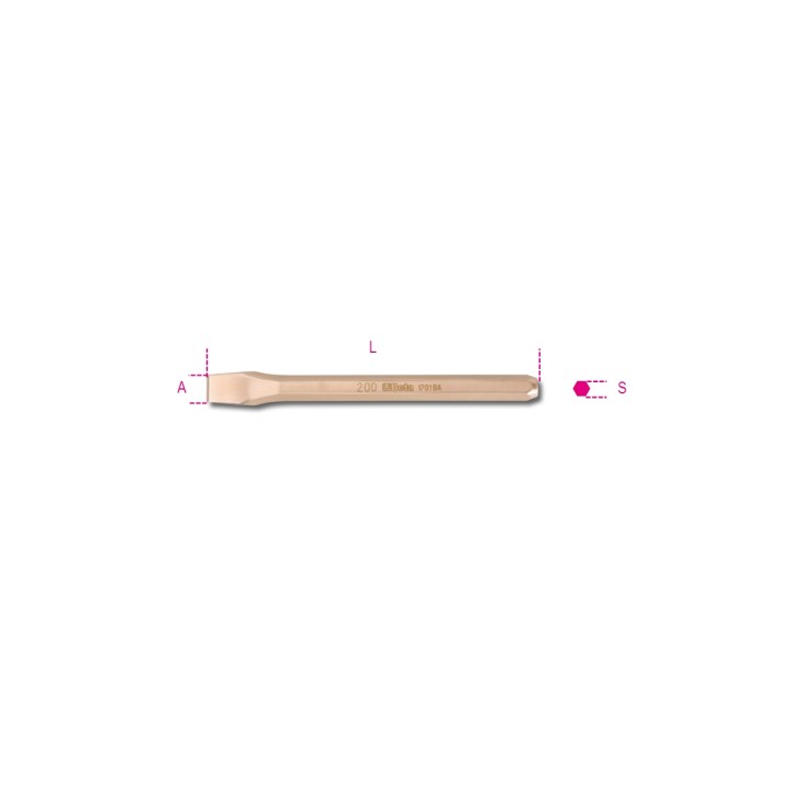 Beta 1701BA 350 Scalpelli esagonale antiscintilla 017010817