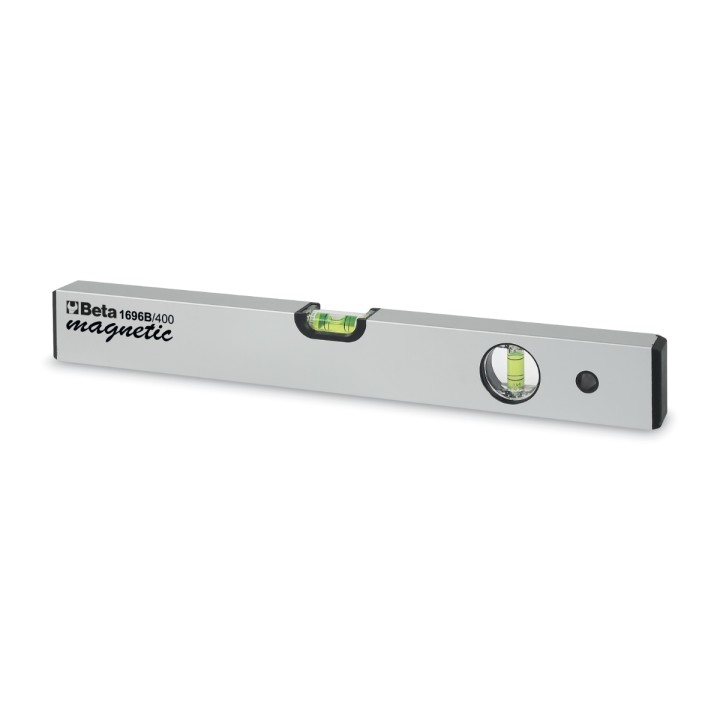 Beta 1696B 400 Livelle con base magnetica in alluminio profilato anodizzato con due fiale infrangibili 016960204