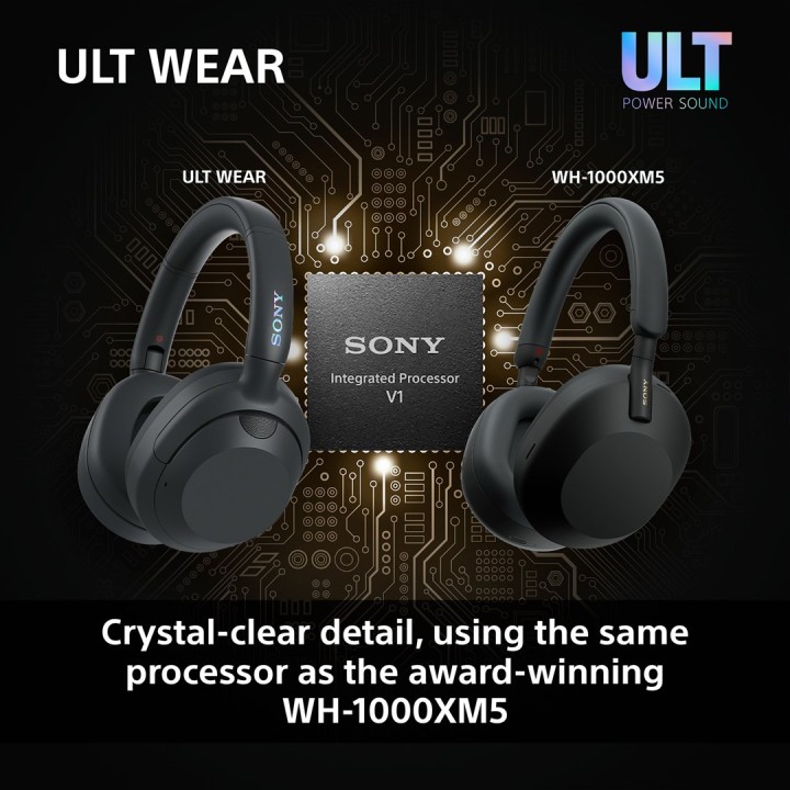 Sony ULT WEAR - Cuffie Wireless Bluetooth con ULT POWER SOUND Bassi Profondi Ultimi Cancellazione Rumore Qualità Chiamate Crista