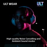 Sony ULT WEAR - Cuffie Wireless Bluetooth con ULT POWER SOUND Bassi Profondi Ultimi Cancellazione Rumore Qualità Chiamate Crista