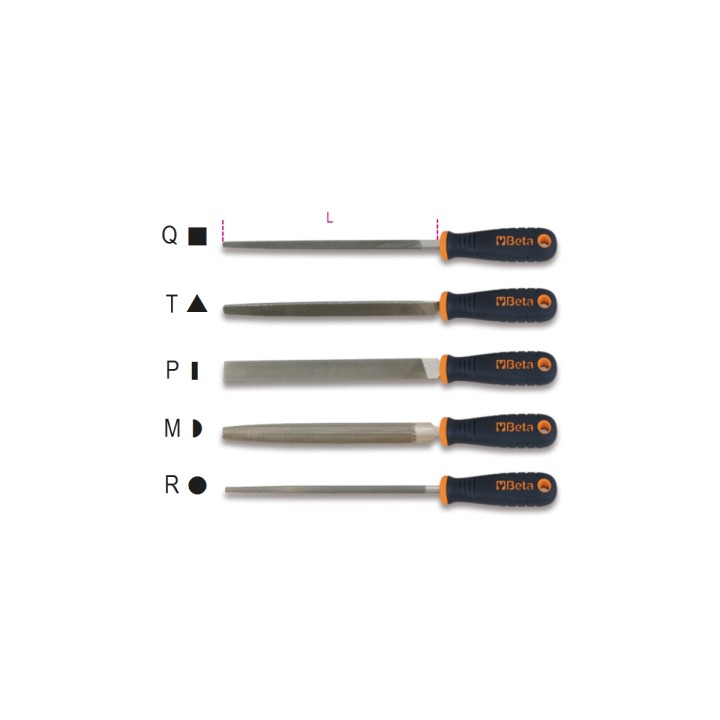 Beta 1719BMD10/P Lime a taglio bastardo 10" impugnatura in materiale plastico 017190245