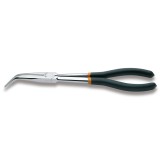 Beta 1009L/B Pinza a becchi mezzotondi lunghissimi zigrinati piegati a 45° per impieghi speciali manici ricoperti con 2 strati d