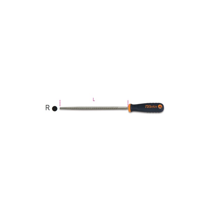 Beta 1719BM/RR Raspa tonda con impugnatura bimateriale antiscivolo 017190351