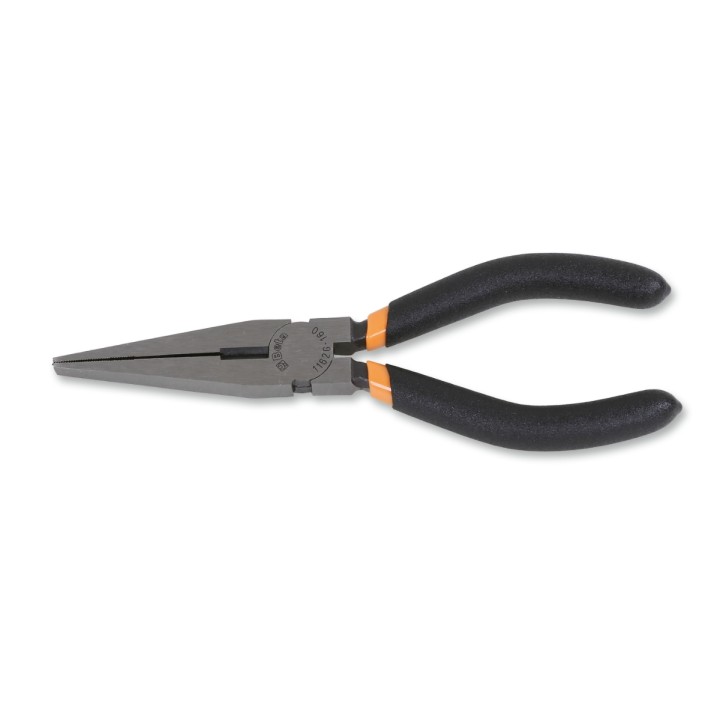 Beta 1162G 160 Pinze a becchi piatti lunghissimi diritti zigrinati manici ricoperti con 2 strati di PVC antiscivolo finitura ind