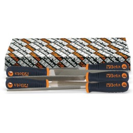 Beta 1719BMA12/S5 Serie di 5 lime a taglio mezzodolce, con impugnatura 017190361