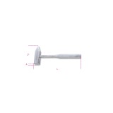 Beta 1370INOX 500 Martello tipo tedesco per meccanici in acciaio inossidabile 013700375
