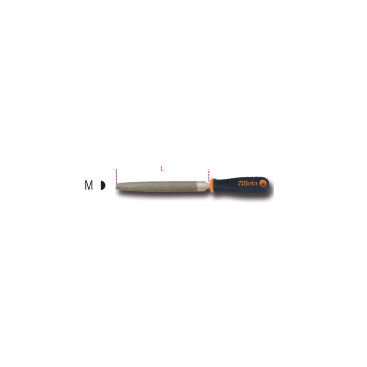 Beta 1719BMD6/M Lime mezzotonde a taglio grossolano, con impugnatura 017190197