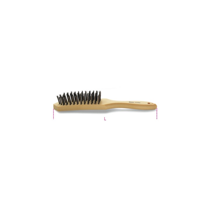 Beta 1737AC Spazzola a fili di acciaio a 5 ranghi Ø filo 0,3 mm 017370020