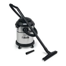 Beta 1870I Aspiratore 20 litri per solidi e liquidi, bidone in acciaio INOX 018700220