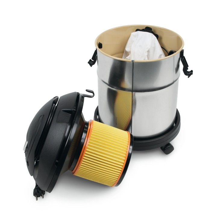 Beta 1870I Aspiratore 20 litri per solidi e liquidi, bidone in acciaio INOX 018700220