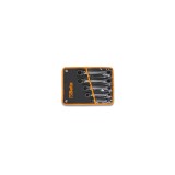 Beta 195P/B5 Serie di 5 chiavi poligonali doppie piegate a 15° a cricchetto reversibile (art. 195P) in busta di Nylon 001950266