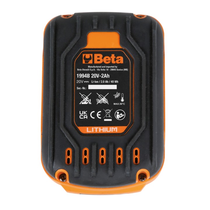 Beta 1994B 20V-2AH Batteria agli ioni di litio da 2 Ah per utensili 20V 019940022