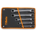 Beta 195/B5 Serie di 5 chiavi poligonali doppie diritte a cricchetto (art. 195) in busta 001950066