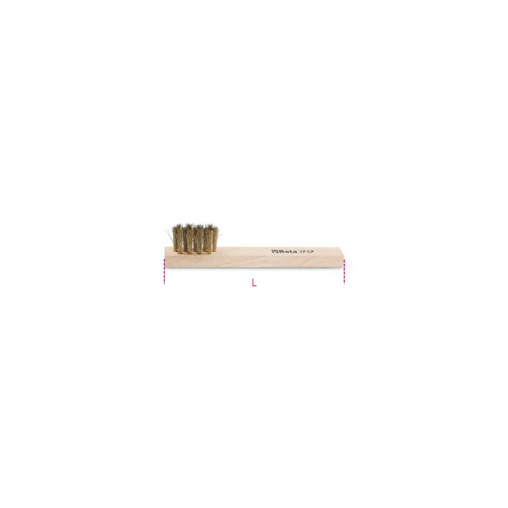 Beta 1737 Spazzolino con fili di ottone ondulatoØ filo 0,2 mm impugnatura in legno 017370001