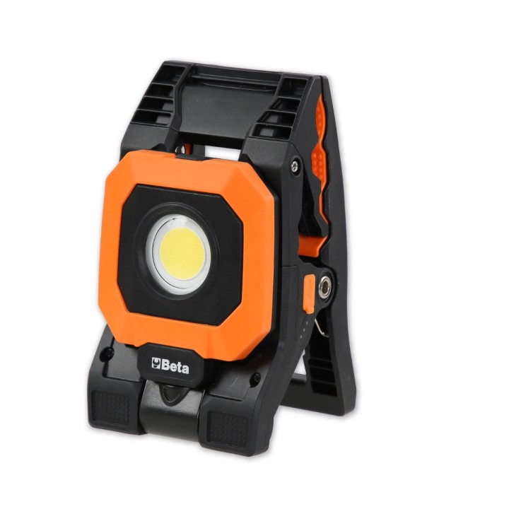 Beta 1838CLAMP Faretto a pinza ricaricabile, 4 intensità luminose, orientabile, ricarica USB. 018380310