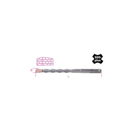 Beta 419 10X460 Punte per muratura corpo fresato con placchetta in metallo duro codolo SDS Plus 004190060