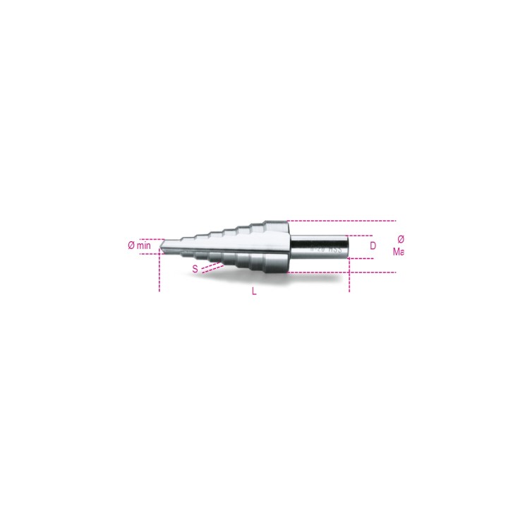 Beta 425/5 Frese coniche a gradino in acciaio HSS 004250017