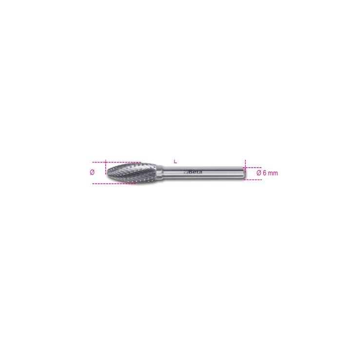 Beta 426MD/OG8 Lime rotative in metallo duro taglio incrociato HM4 004260517
