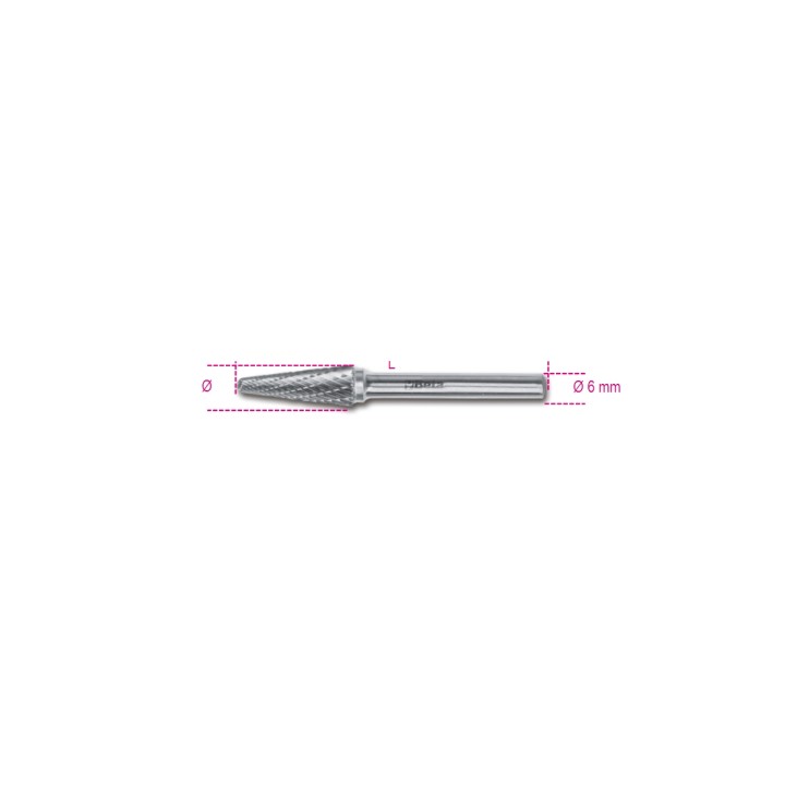 Beta 426MD/TA9,5 Lime rotative in metallo duro taglio incrociato HM4 004260545