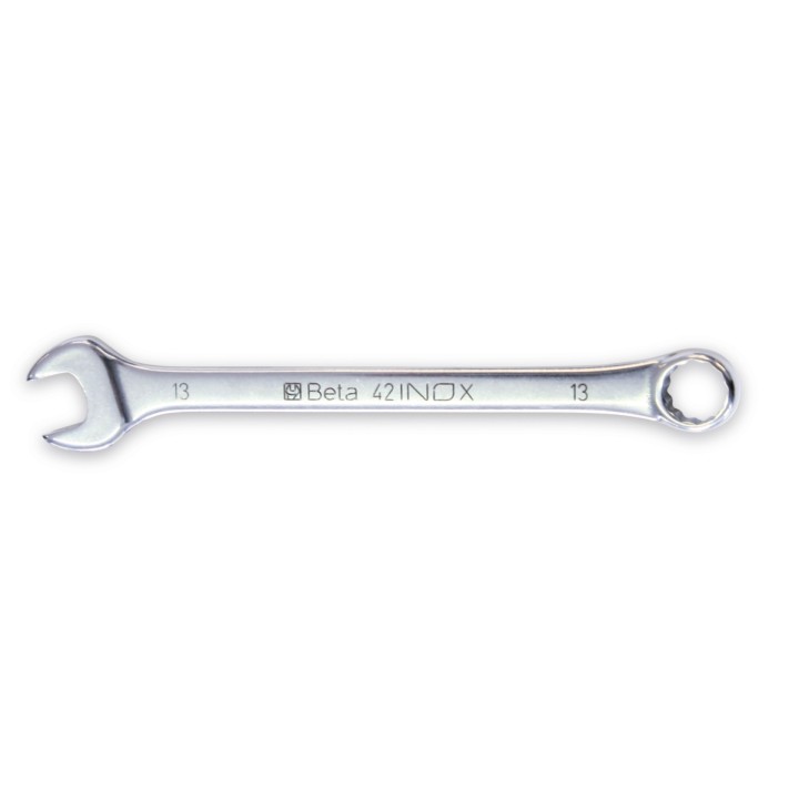 Beta 42INOX 27 Chiavi combinate a forchetta e poligonale piegata in acciaio inossidabile 000420327