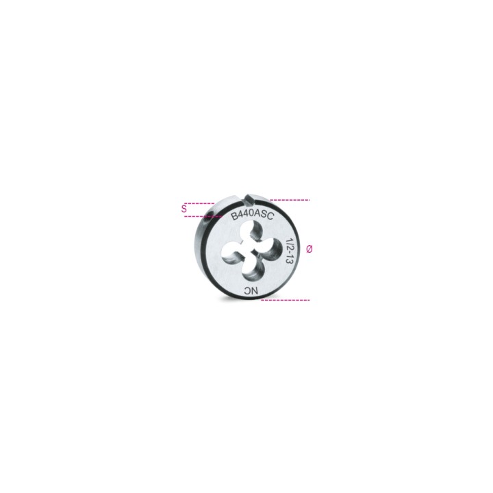 Beta 440ASC 5/8 Filiere tonde, UNC passo grosso in acciaio al cromo 004400227