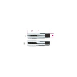 Beta 433ASG 1/8 Serie di 2 maschi a mano filettatura GAS cilindrica in acciaio al cromo 004330401