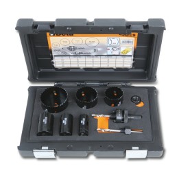 Beta 450/C9 Assortimento di seghe a tazza con accessori per elettricisti in cassetta di plastica antiurto 004500305