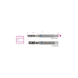 Beta 428FC 6 Maschi a macchina per fori ciechi passo grosso in acciaio HSS 004280106