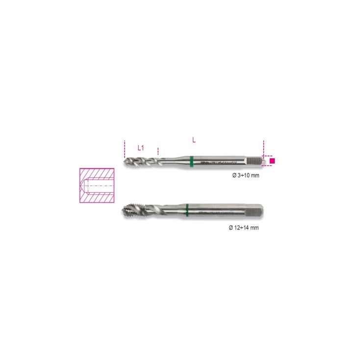 Beta 429FC 8 Maschi a macchina per fori ciechi passo grosso in acciaio HSS-CO 5% 004290108