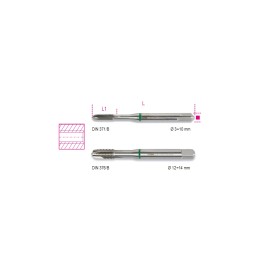 Beta 429FP 3 Maschi a macchina per fori passanti passo grosso in acciaio HSS-CO 5% 004290003