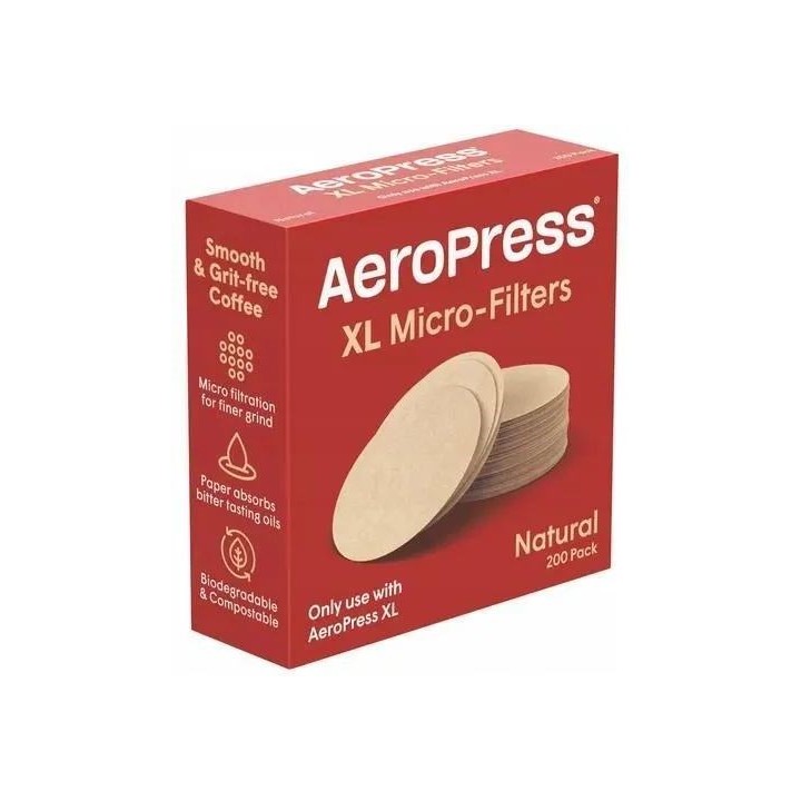 Aeropress filtri caffè di carta naturale XL 200 pezzi