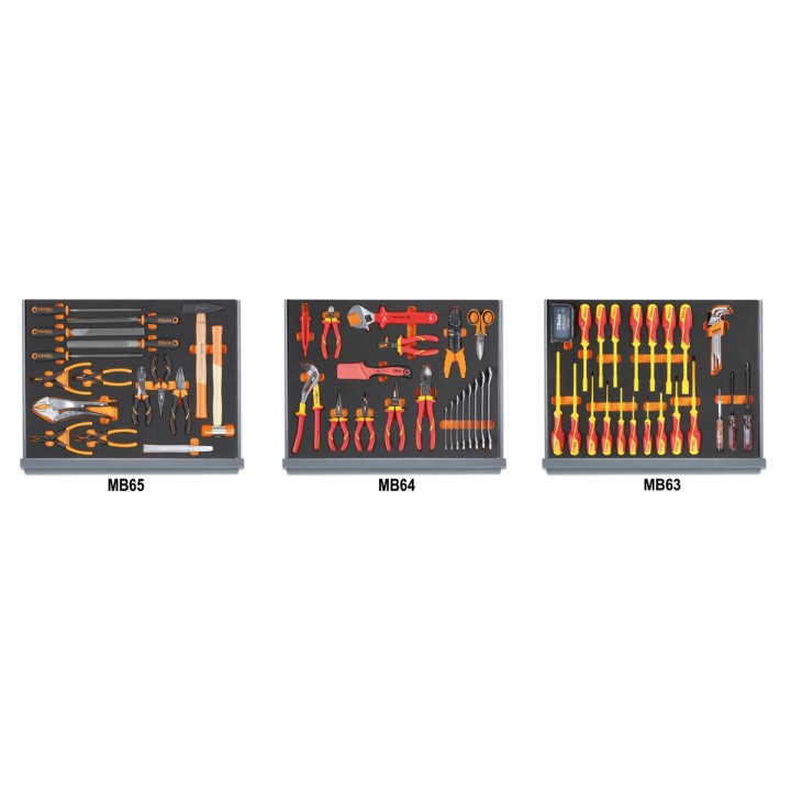 Beta 5935ET/1MB Assortimento di 94 utensili per elettrotecnica in vassoio morbido in EVA 059351332