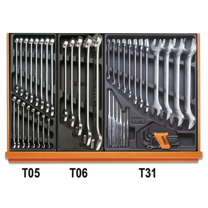 Beta 5904VI/2T Assortimento di 152 utensili per manutenzioni industriali in termoformato rigido in ABS 059041164