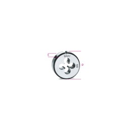 Beta 441 7X0,75 Filiere tonde filettatura metrica passo fine in acciaio al cromo 004410005