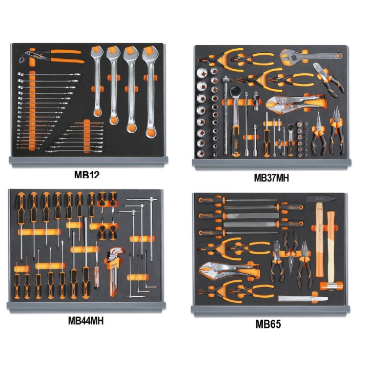 Beta 5935VI/2MB Assortimento di 133 utensili per manutenzioni industriali in vassoio morbido in EVA 059351316