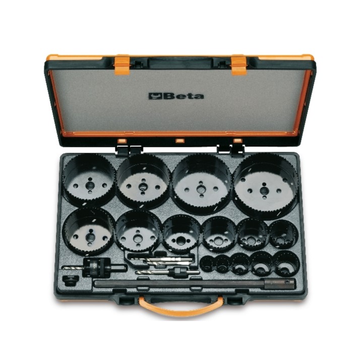 Beta 450/C21 Assortimento di seghe a tazza con accessori per uso industriale in cassetta metallica 004500315