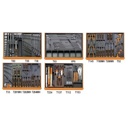 Beta 5904VG/5T Assortimento di 153 utensili per autoriparazione in termoformato rigido in ABS 059041196