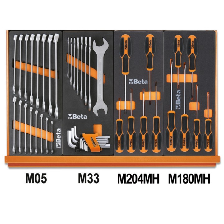 Beta 5904VU/1M Assortimento di 90 utensili per impiego universale in vassoio morbido in EVA 059041201