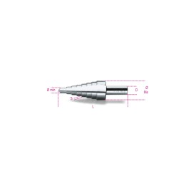 Beta 425/3 Frese coniche a gradino in acciaio HSS 004250015