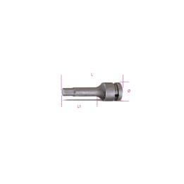 Beta 720ME 8 Chiavi a bussola Macchina maschio esagonale con quadro femmina 1/2" fosfatate 007200508