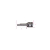 Beta 720ME 8 Chiavi a bussola Macchina maschio esagonale con quadro femmina 1/2" fosfatate 007200508